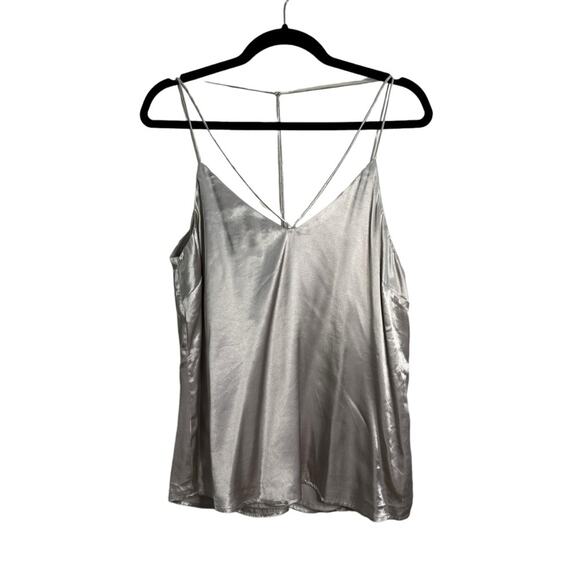 Bardot Mercury Wind Chime Silver Strappy Cami Tank Top NWT - Picture 1 of 8